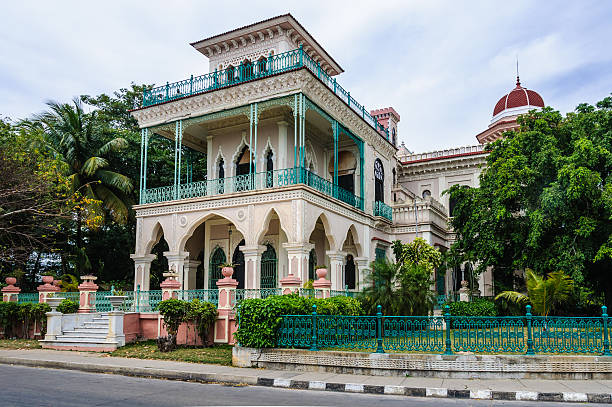 Valle Palace in Cienfuegos, Cuba stock photo