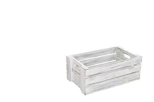 istock White wooden box on white background with copy space, clipping 624284506