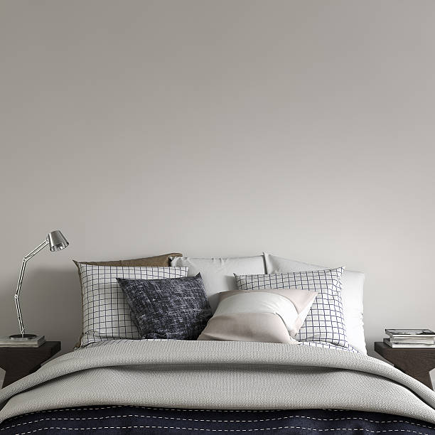istock Bedroom with decoration and copy space 624287274