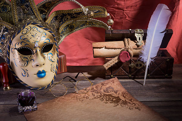 istock Theater concept. Vintage still life 624289144