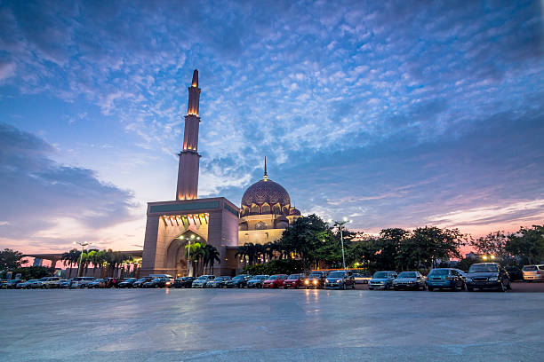 istock Mosque view during sunset dusk in Malaysia 624289264