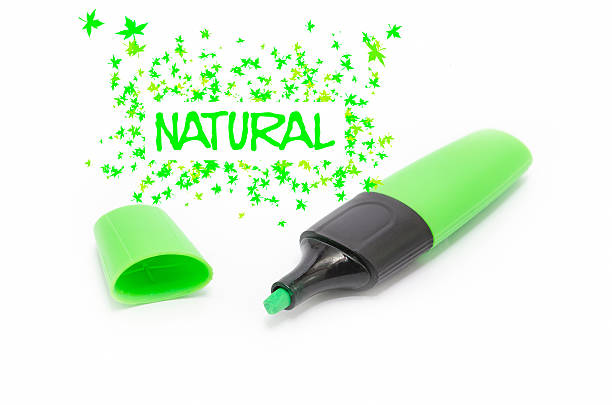 istock Green marker natural font isolated 624289764