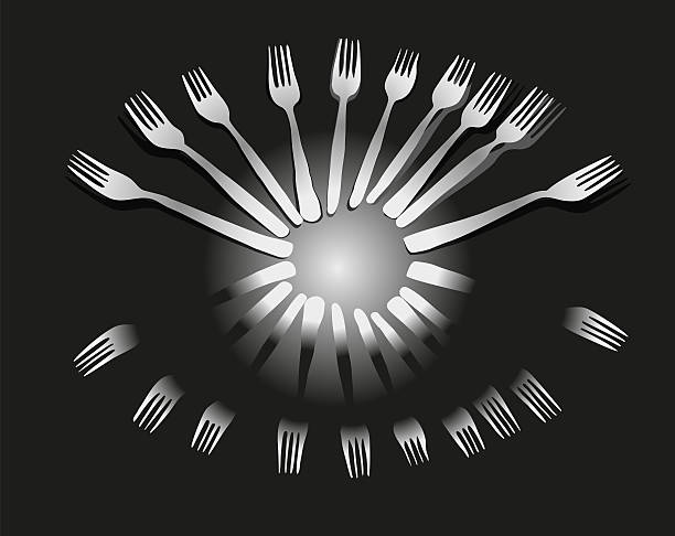 fork to eat eyesight stock photo