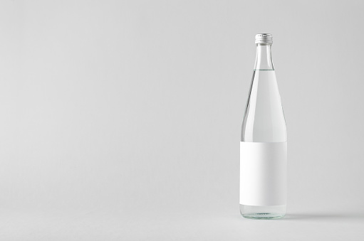 Plastic Bottle of Apple Soda on Vibrant Background