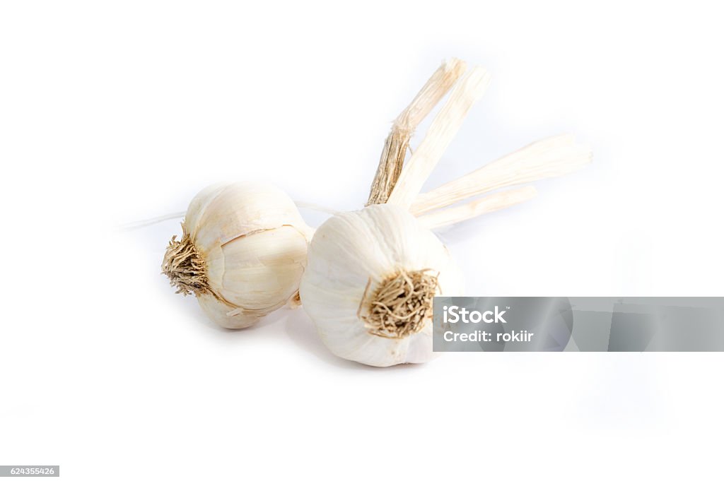 Two  White Onion on white Bunion Stock Photo