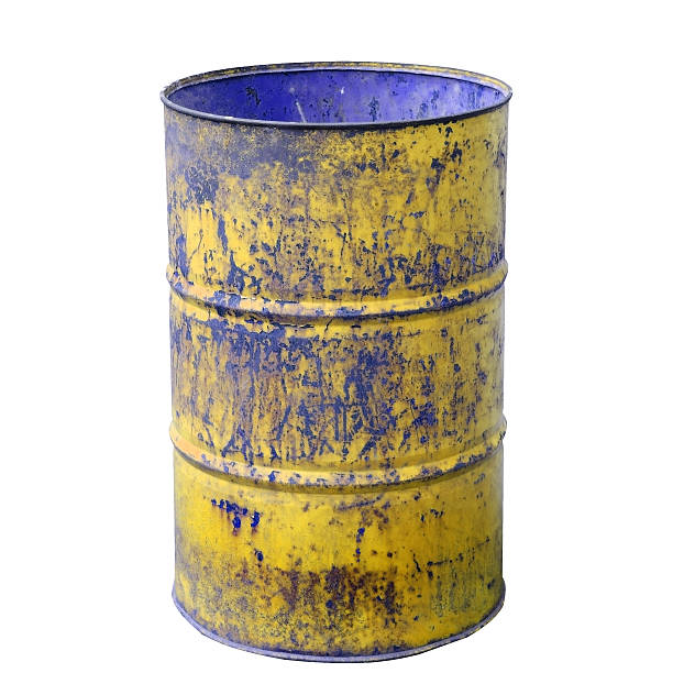 istock Used and old oil tank, clipping path included. 624356908