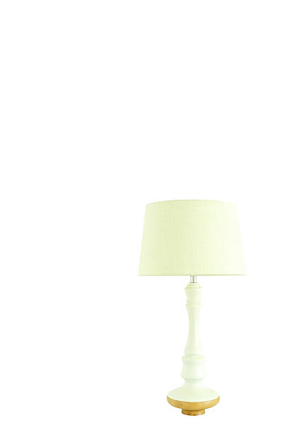 istock Vintage white lamp isolated, clipping path included. 624357196