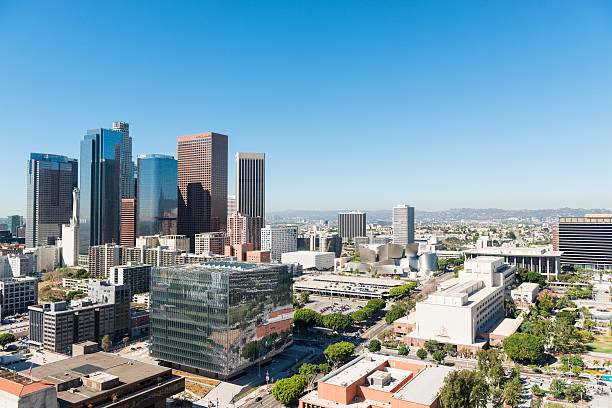 Los Angeles downtown aerial view