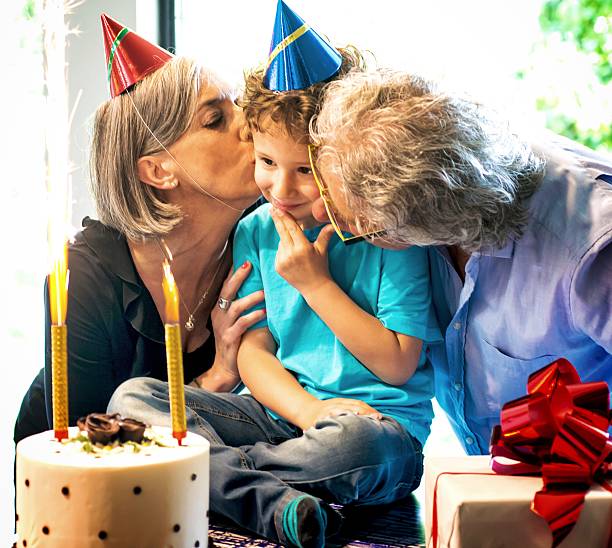 istock Grandparents birthday party time 624357342