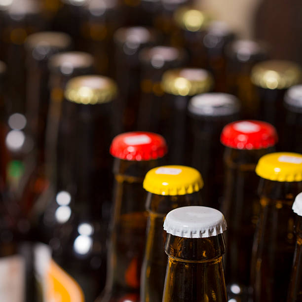 istock Colorful beer bottles and taps 624371786