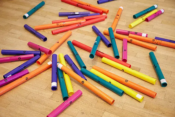 Boomwhackers in different colors