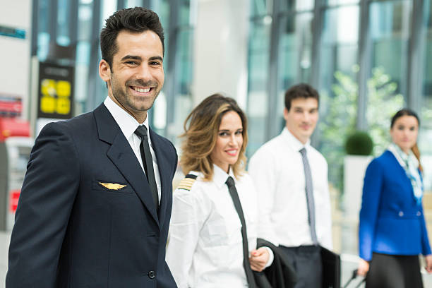 istock Cabin crew portrait looking at camera. 624391694
