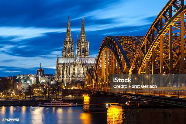 Cologne Cathedral At Night Germany Stock Photo - Download Image Now - Cologne, Germany, Cologne Cathedral