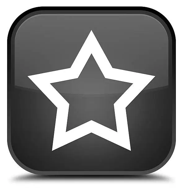 Photo of Star icon special black square button