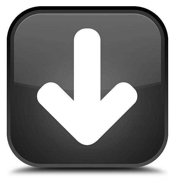 istock Download arrow icon special black square button 624407360