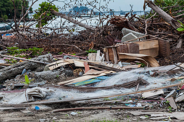 istock Junk site indicating disaster like tsunami, earthquake,tornado or typhoon 624407604