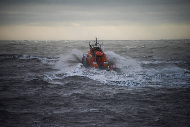 istock Lifeboat in a storm 624407750