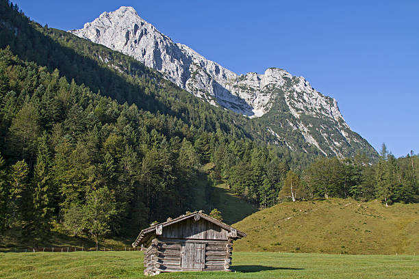 istock Hay hut  at Ferchensee Lake 624410292