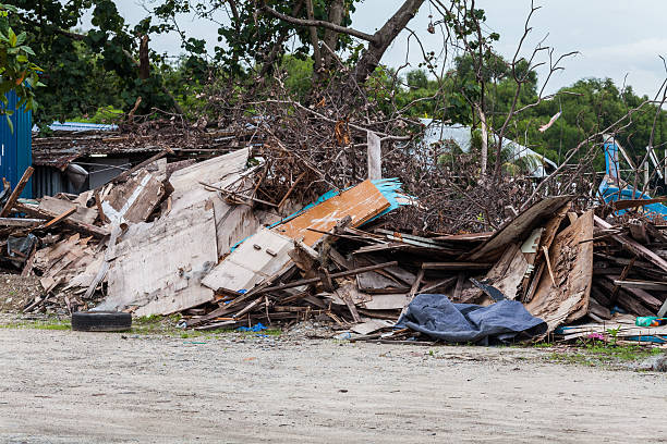 istock Junk site indicating disaster like tsunami, earthquake,tornado or typhoon 624426138