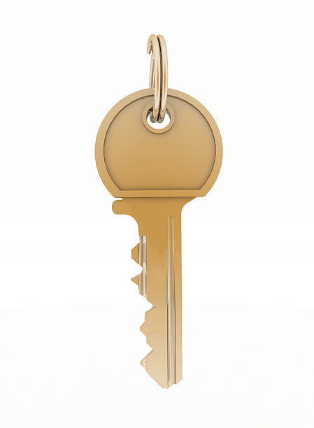 istock Key from house isolated on white 624426494