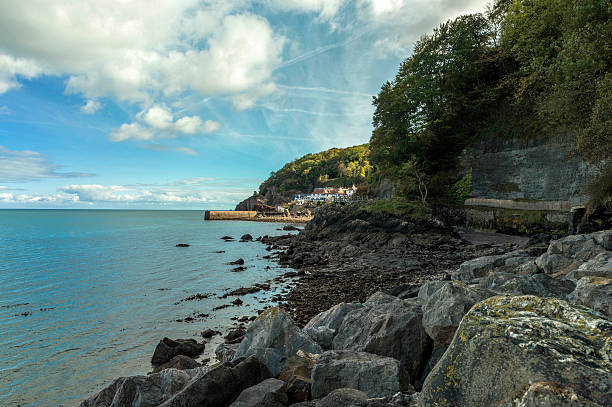 istock Landscape depicting rugged Babbacombe Beach and Bay 624433644