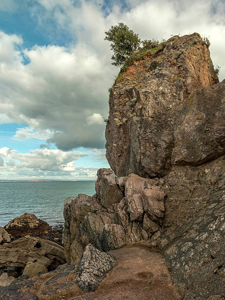 istock Landscape depicting rugged Babbacombe Beach and Bay 624434144
