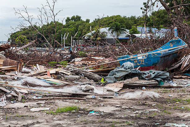 istock Junk site indicating disaster like tsunami, earthquake,tornado or typhoon 624436094