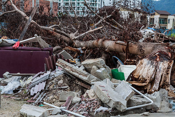 istock Junk site indicating disaster like tsunami, earthquake,tornado or typhoon 624436786