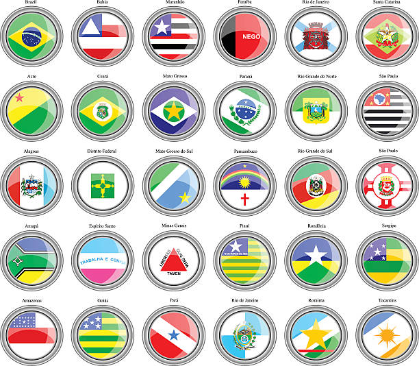 ilustrações, clipart, desenhos animados e ícones de bandeiras dos estados brasileiros - bahia