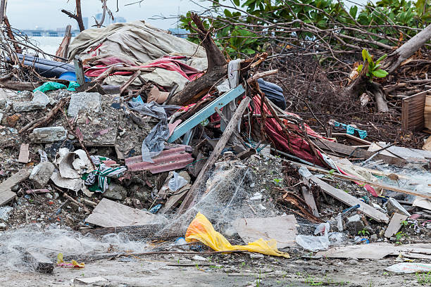 istock Junk site indicating disaster like tsunami, earthquake,tornado or typhoon 624438716