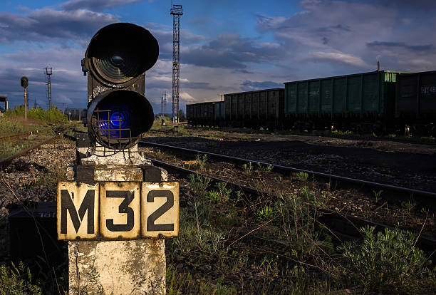 istock railway with traffic lights and rails close-up 624440258