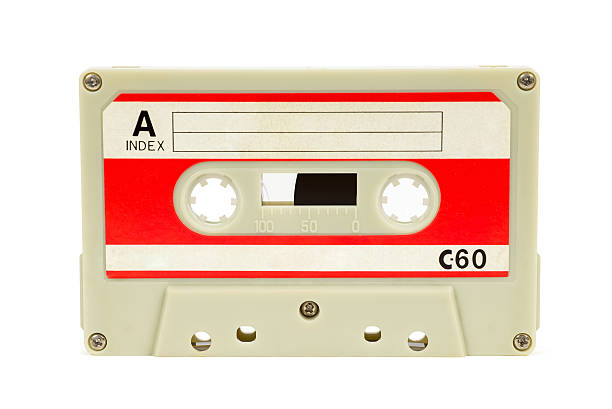 istock Vintage audio tape on white background 624459026