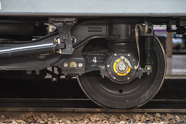 istock Details of the wheel  a modern train 624459750