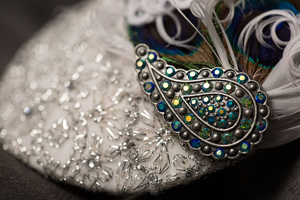 istock Close-up of bridal's hair accessory 624460924