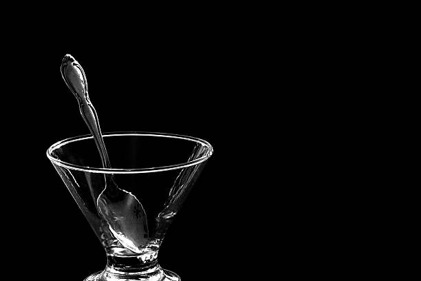istock Low Key Black and White Image of a Dessert Glass 624473784