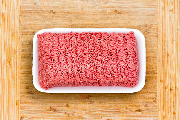 istock Close up on a container of fresh ground beef 624474432