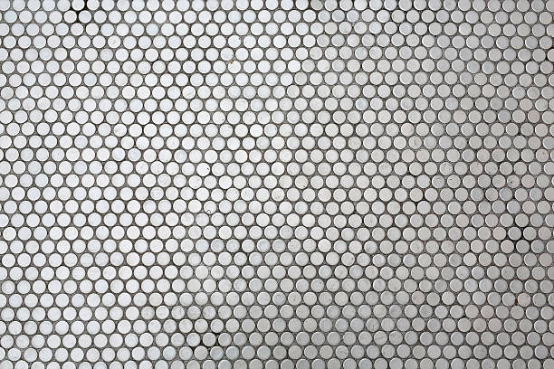 istock Plastic grille with round holes, garden decoration 624489518