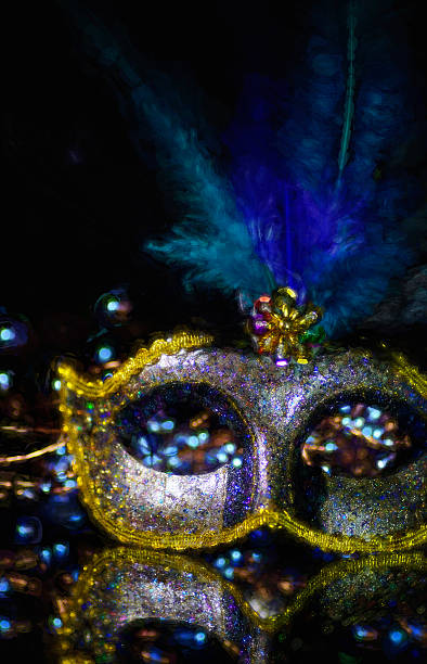 istock Masquerade venitian carnival mask, female theatrical feathers 624491956