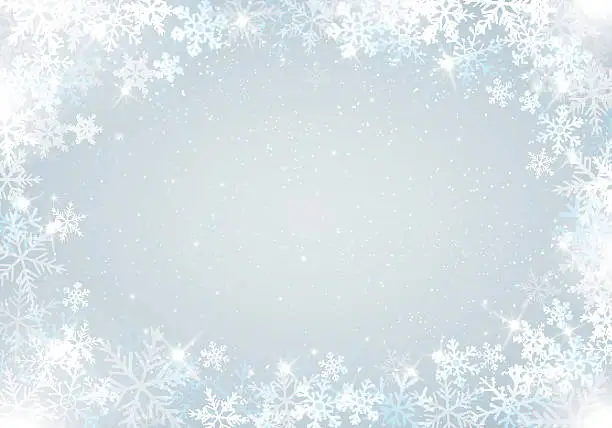 Vector illustration of Winter background with snowflakes