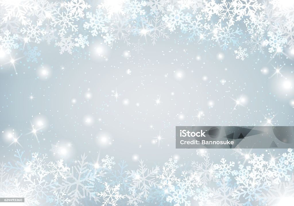 Winter background with snow and snowflakes Vector EPS 10 format. Christmas stock vector