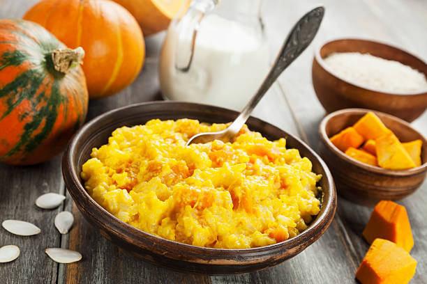 istock Rice porridge with pumpkin 624494694