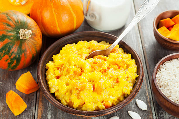 istock Rice porridge with pumpkin 624494812