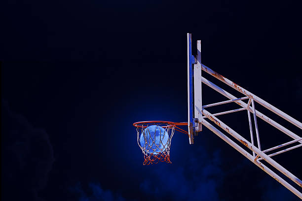 istock moon in a basketball hoop. 624495058
