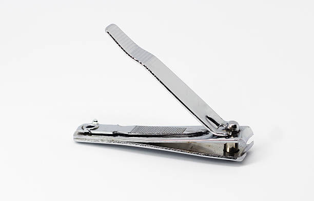 istock Nail clippers, nail clippers, steel, nail tools, white background 624497998