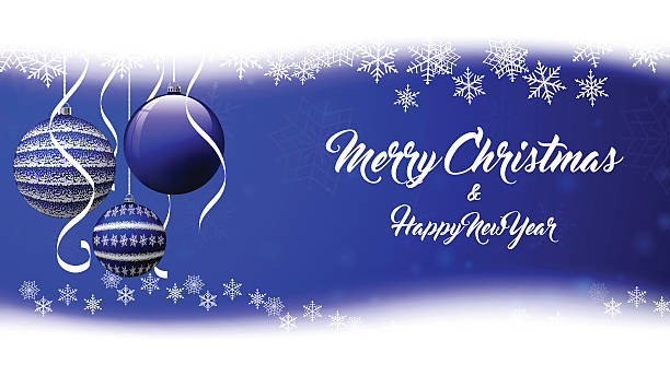 istock Vector Christmas background with snowflakes, ribbon and blue balls. 624498102