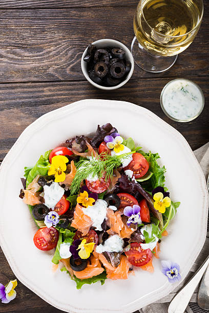 istock Fresh salad with smoked salmon 624513654