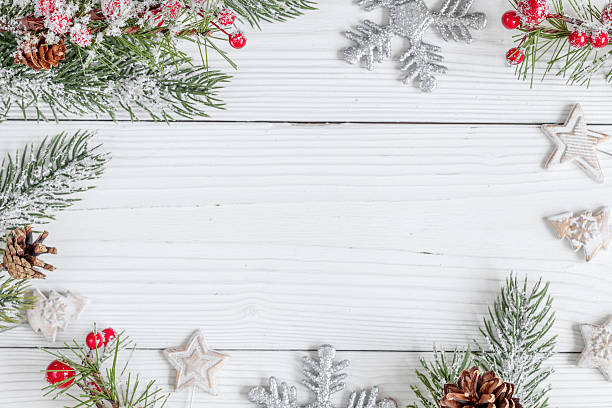 istock packaging christmas gifts on wooden background top view 624533202