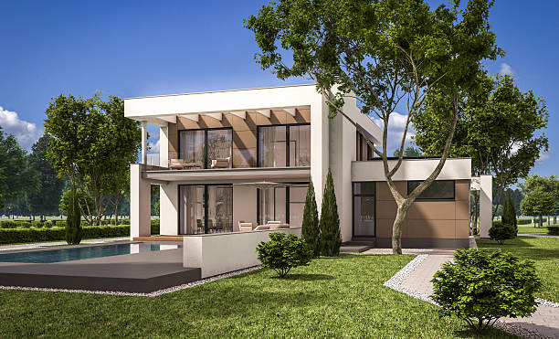 istock 3d rendering of modern house 624540074
