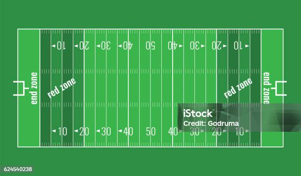 Vector Grass Textured American Football Field Stock Illustration - Download Image Now - Deutsche Mark Sign, Hashish, American Football Field