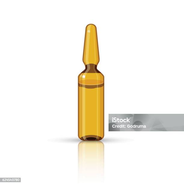 Medical Ampule Isolated On White Vaccine Packing Stock Illustration - Download Image Now - Ampoule, Antibiotic, Antidote